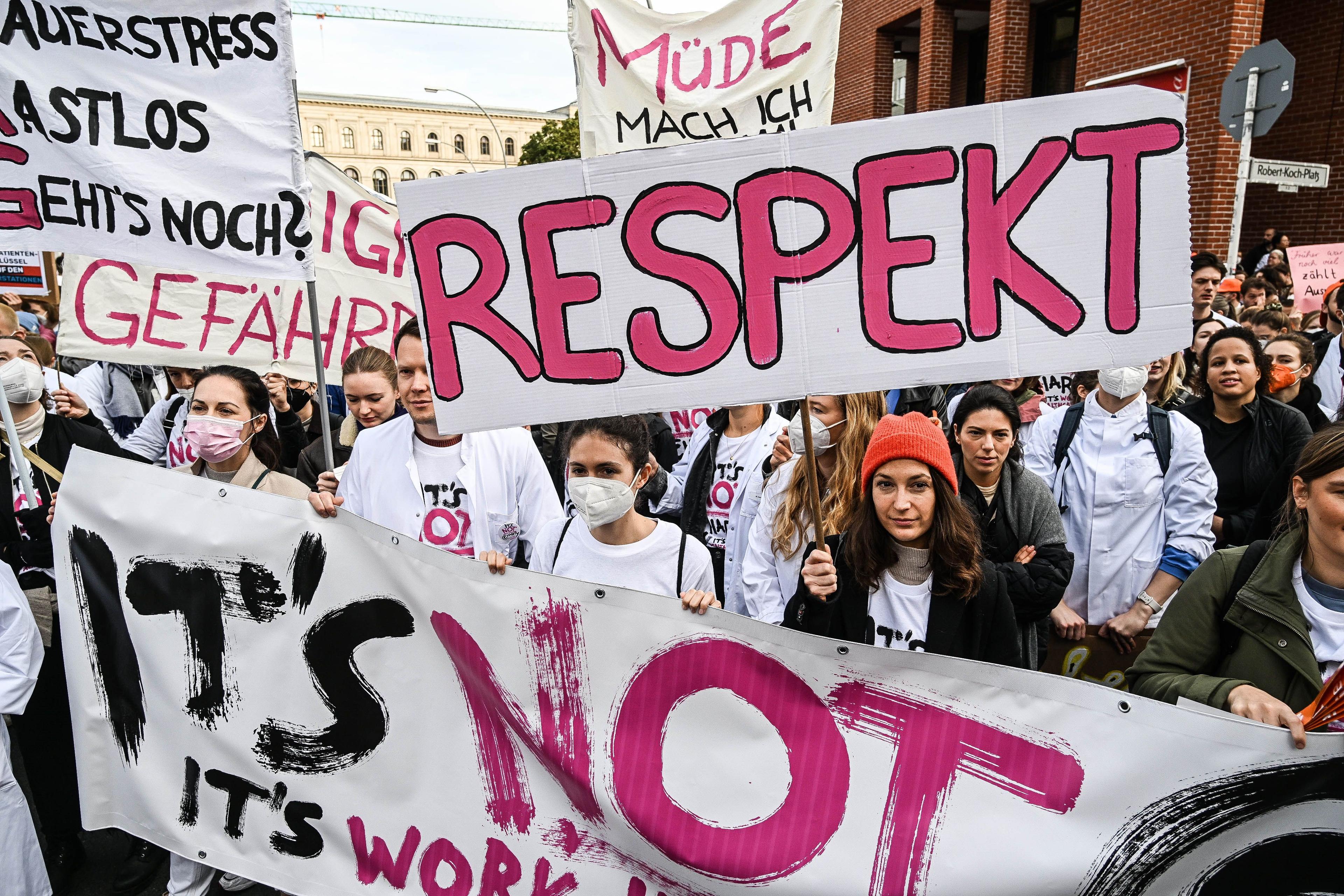 Ärztestreik an der Berliner Charité, 5. Oktober 2022.